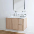 
                  
                    Cape Breton SLIM 36" Wall Mount White Oak Bathroom Vanity, Left Sink Teodor Bathroom Vanity Canada
                  
                