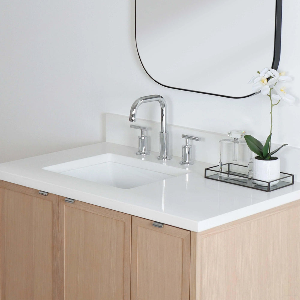 
                  
                    Cape Breton 36" Wall Mount White Oak Bathroom Vanity, Left Sink
                  
                