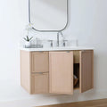 
                  
                    Cape Breton SLIM 36" Wall Mount White Oak Bathroom Vanity, Right Sink Teodor Bathroom Vanity Canada
                  
                