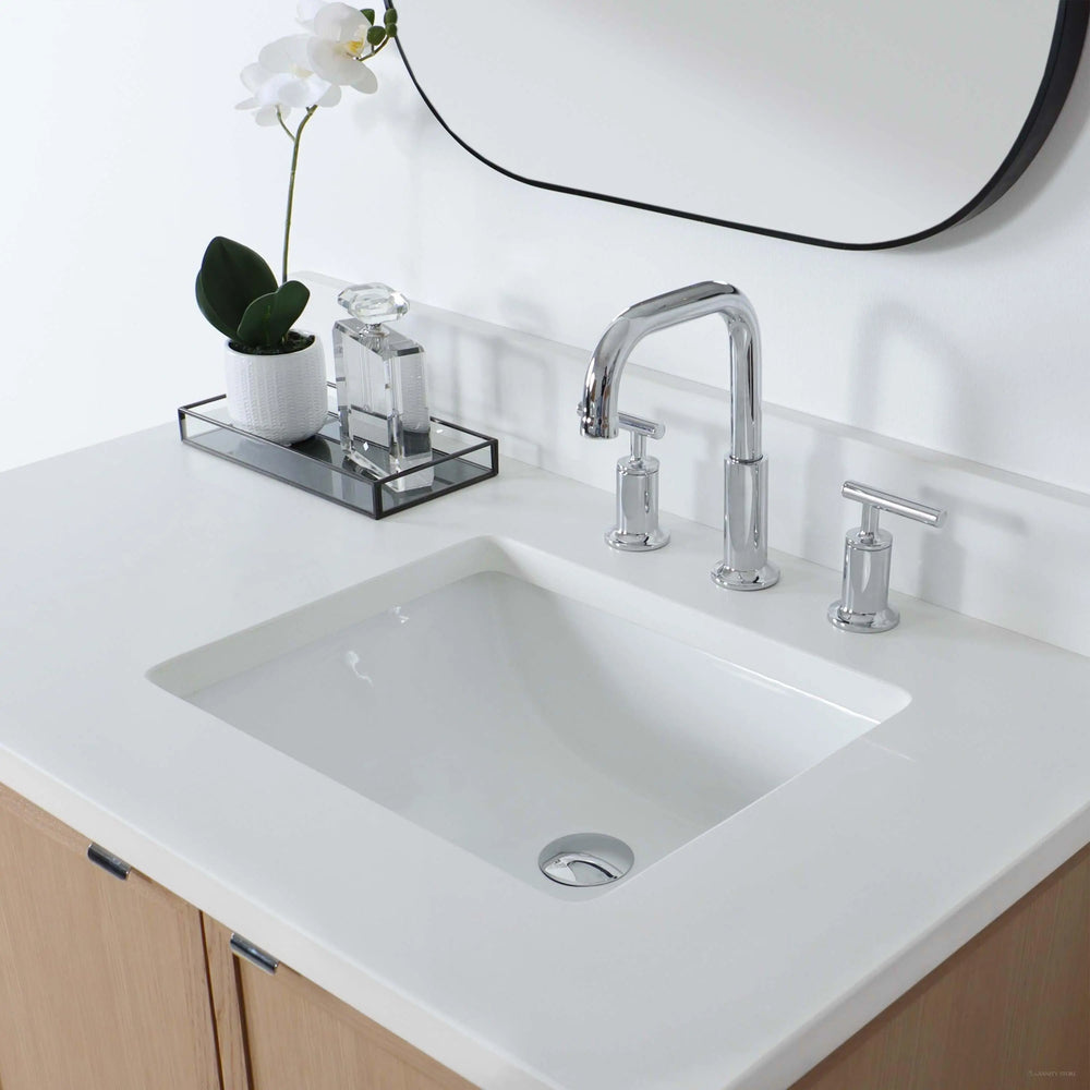 
                  
                    Cape Breton 36" Wall Mount White Oak Bathroom Vanity, Right Sink
                  
                