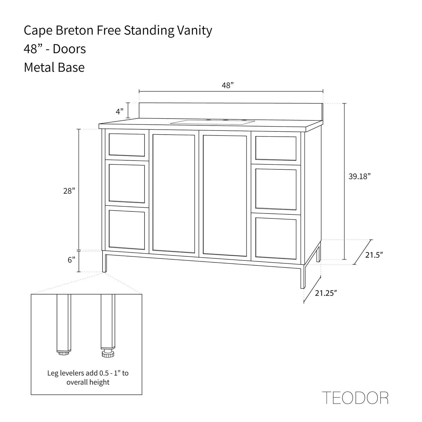 
                  
                    Cape Breton 48" Satin White Bathroom Vanity
                  
                