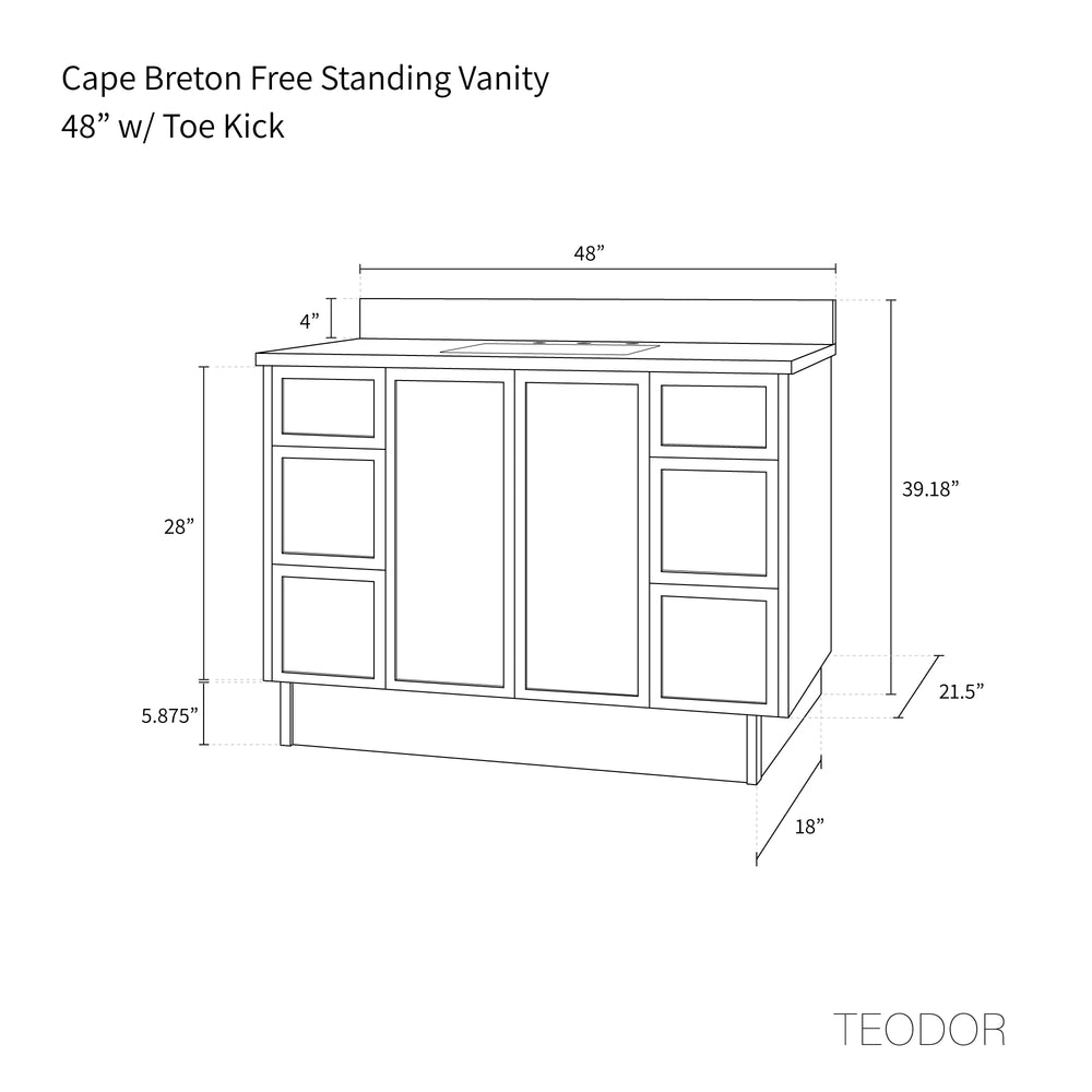 
                  
                    Cape Breton 48" Satin White Bathroom Vanity
                  
                