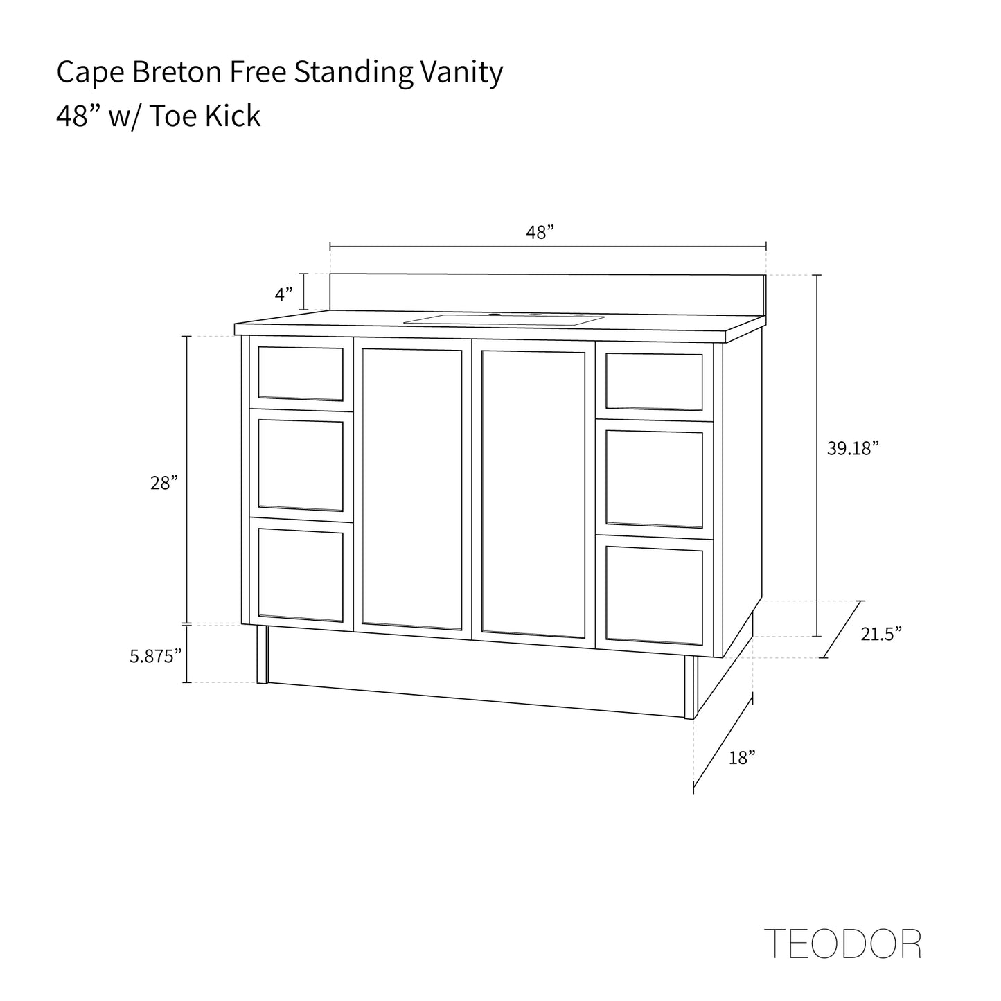 
                  
                    Cape Breton 48" Satin White Bathroom Vanity
                  
                
