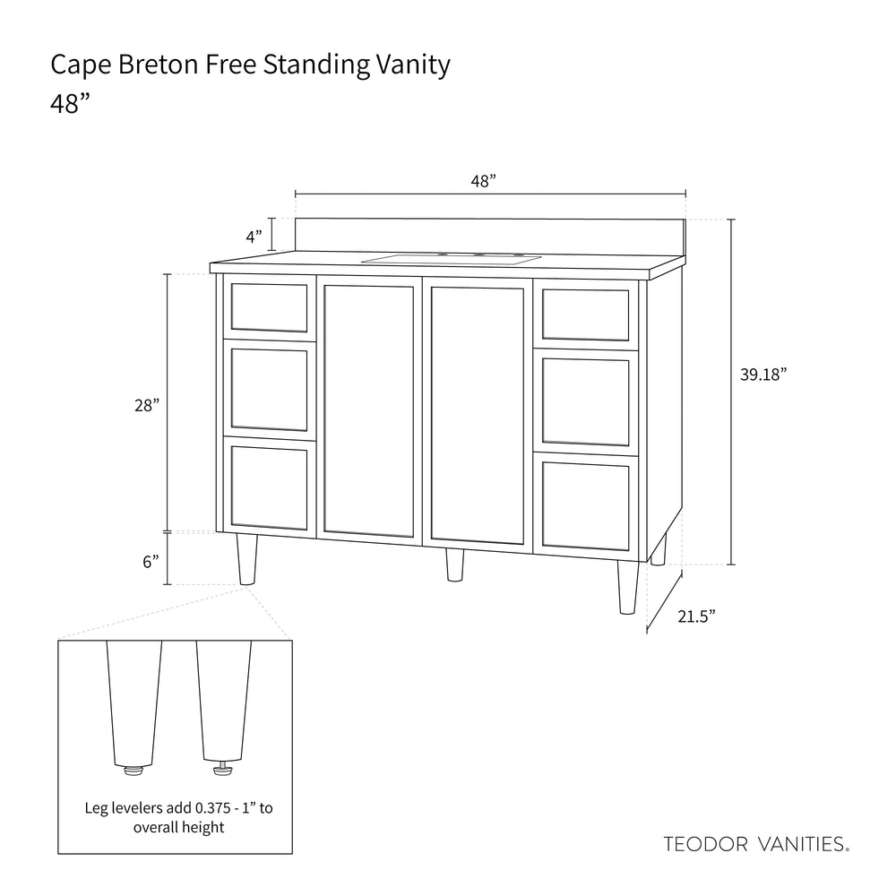 
                  
                    Cape Breton 48", Teodor® Blackened Oak Vanity Teodor Bathroom VanityCanada
                  
                