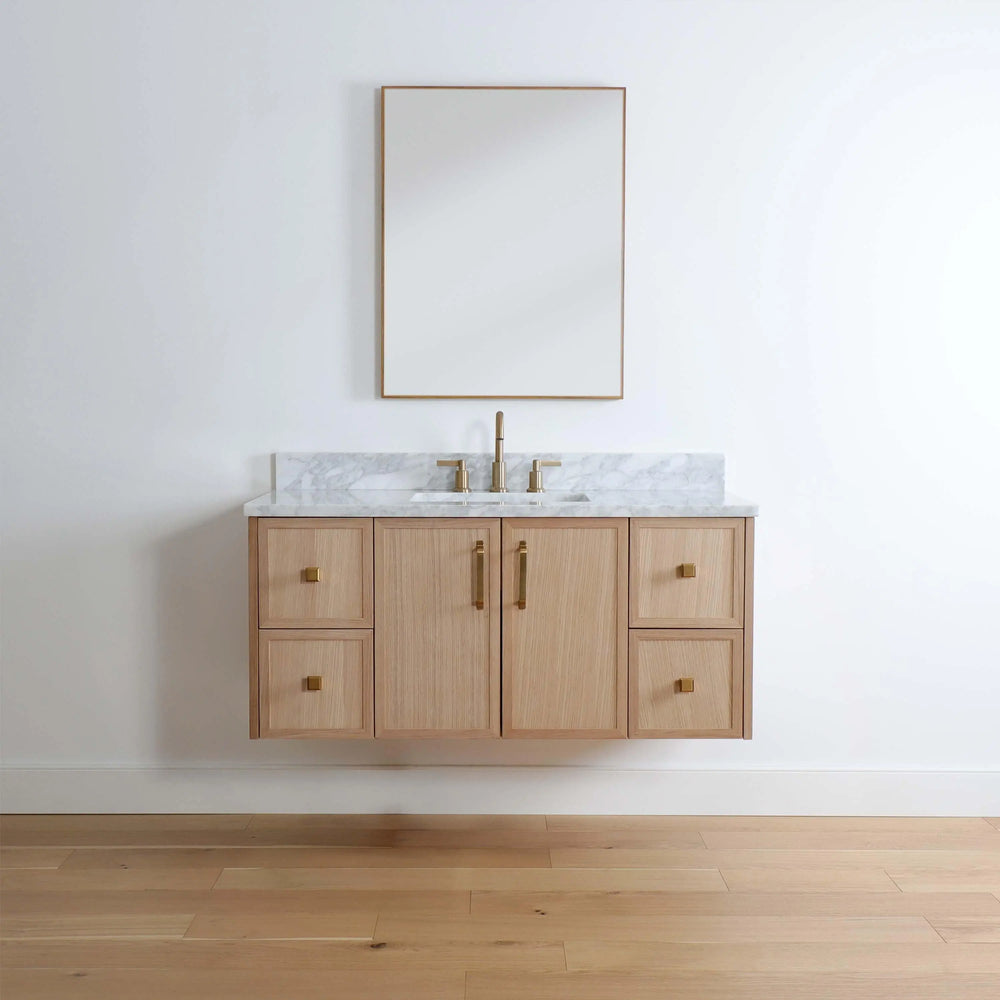 
                  
                    Cape Breton 48" Wall Mount White Oak Bathroom Vanity
                  
                