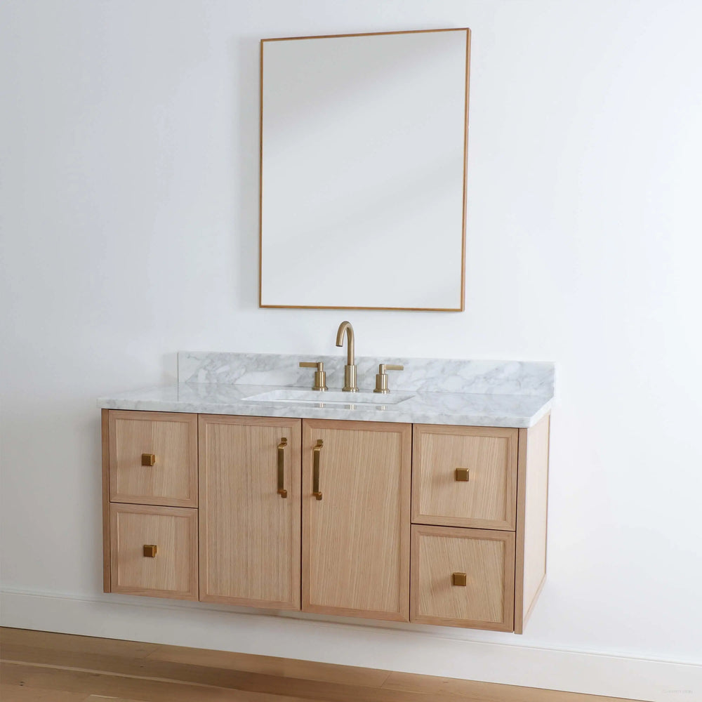 
                  
                    Cape Breton 48" Wall Mount White Oak Bathroom Vanity
                  
                