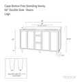 
                  
                    Cape Breton 60", Teodor® Blackened Oak Vanity, Double Sink Teodor Bathroom VanityCanada
                  
                