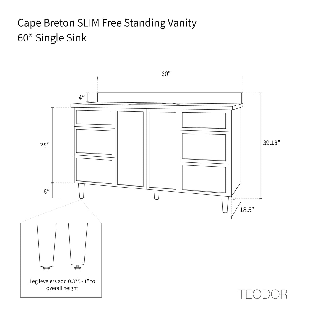 
                  
                    Cape Breton SLIM 60" White Oak Bathroom Vanity
                  
                