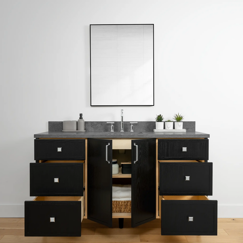 Cape Breton 60", Teodor® Blackened Oak Vanity Teodor Bathroom VanityCanada
