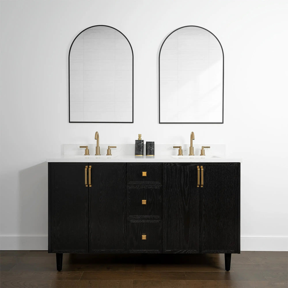 
                  
                    Cape Breton 60", Teodor® Blackened Oak Vanity, Double Sink Teodor Bathroom VanityCanada
                  
                
