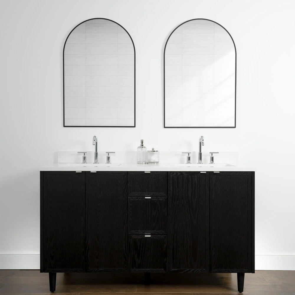 
                  
                    Cape Breton 60", Teodor® Blackened Oak Vanity, Double Sink Teodor Bathroom VanityCanada
                  
                