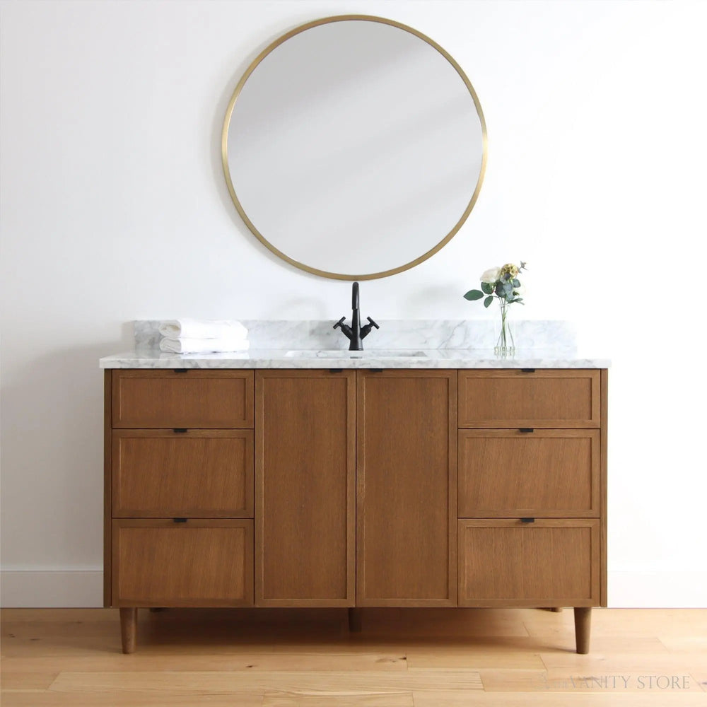 
                  
                    Cape Breton 60" Mid Century Oak Bathroom Vanity
                  
                
