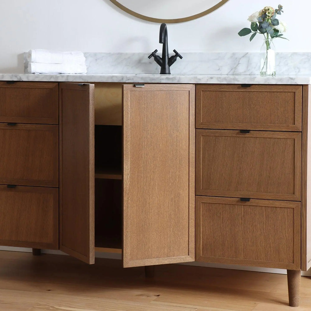 
                  
                    Cape Breton 60" Mid Century Oak Bathroom Vanity
                  
                
