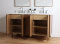 
                  
                    Cape Breton SLIM 60" Mid Century Oak Bathroom Vanity, Double Sink Teodor Bathroom Vanity Canada
                  
                