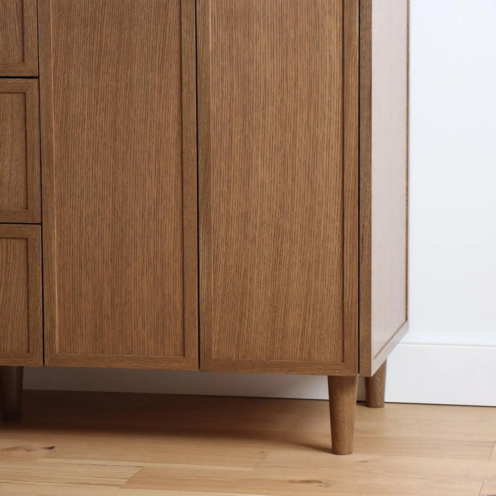 
                  
                    Cape Breton 60" Mid Century Oak Bathroom Vanity, Double Sink
                  
                