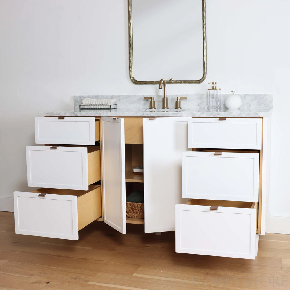 
                  
                    Cape Breton 60" Satin White Bathroom Vanity
                  
                