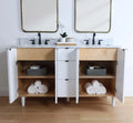 
                  
                    Cape Breton SLIM 60" Satin White Bathroom Vanity, Double Sink Teodor Bathroom Vanity Canada
                  
                