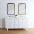 
                  
                    Cape Breton SLIM 60" Satin White Bathroom Vanity, Double Sink Teodor Bathroom Vanity Canada
                  
                