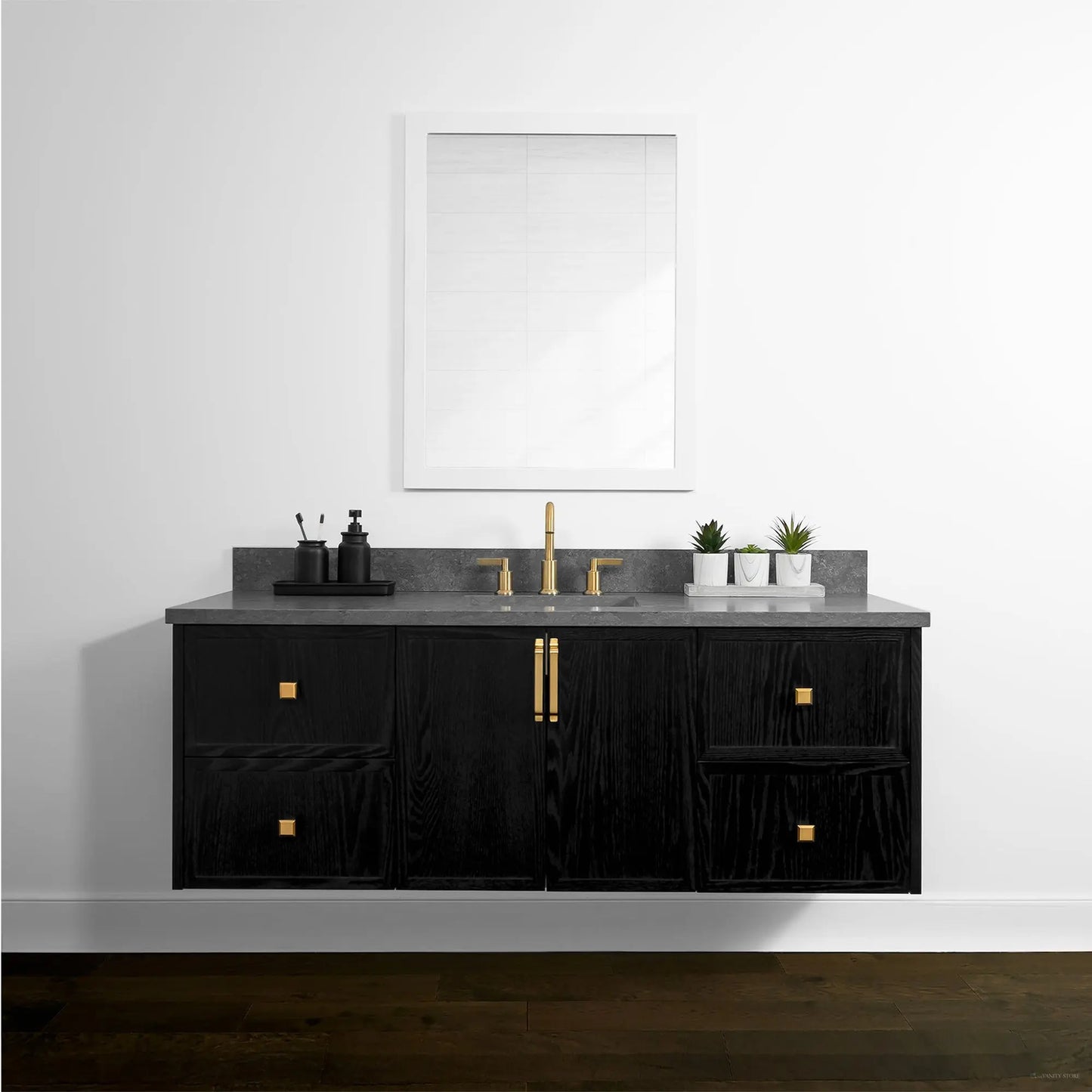 Cape Breton 60", Teodor® Wall Mount Blackened Oak Vanity Teodor Bathroom VanityCanada