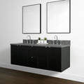 
                  
                    Cape Breton 60" Wall Mount Blackened Oak Bathroom Vanity, Double Sink - Teodor Vanities
                  
                