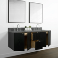 
                  
                    Cape Breton 60" Wall Mount Blackened Oak Bathroom Vanity, Double Sink - Teodor Vanities
                  
                
