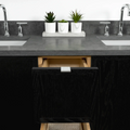 
                  
                    Cape Breton 60" Wall Mount Blackened Oak Bathroom Vanity, Double Sink - Teodor Vanities
                  
                