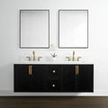 
                  
                    Cape Breton 60" Wall Mount Blackened Oak Bathroom Vanity, Double Sink - Teodor Vanities
                  
                