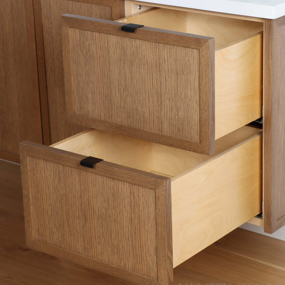 
                  
                    Cape Breton 60" Wall Mount Mid Century Oak Bathroom Vanity
                  
                