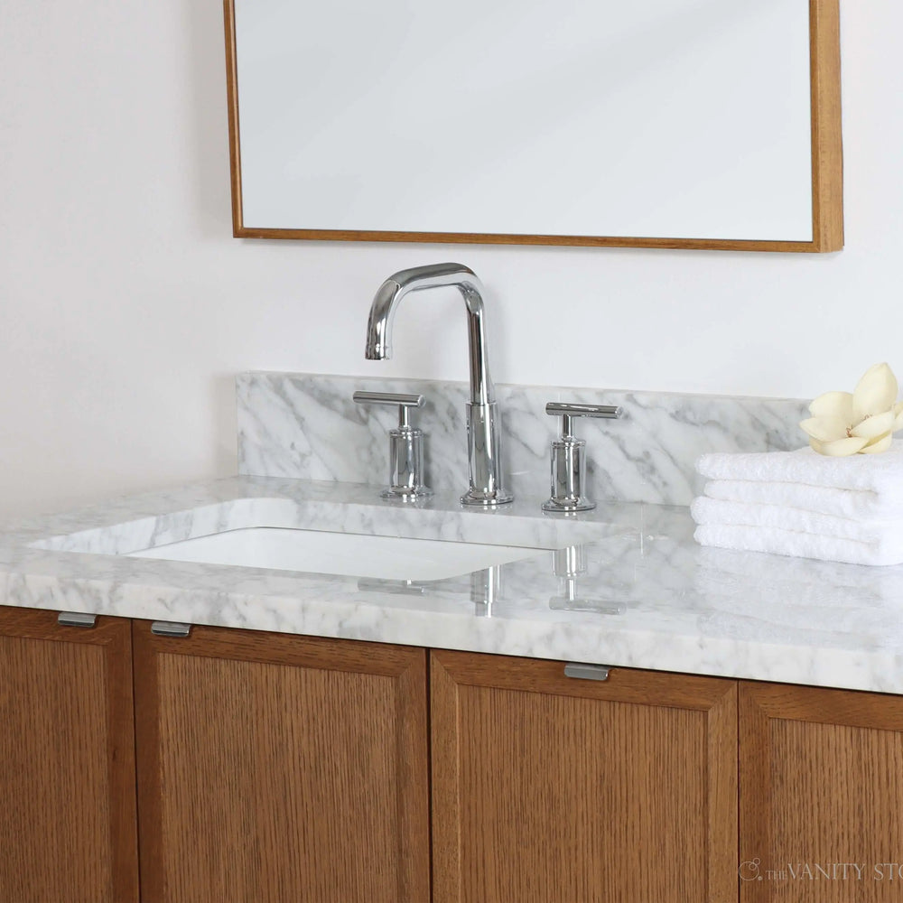 
                  
                    Cape Breton 60" Wall Mount Mid Century Oak Bathroom Vanity, Double Sink - Teodor Vanities
                  
                