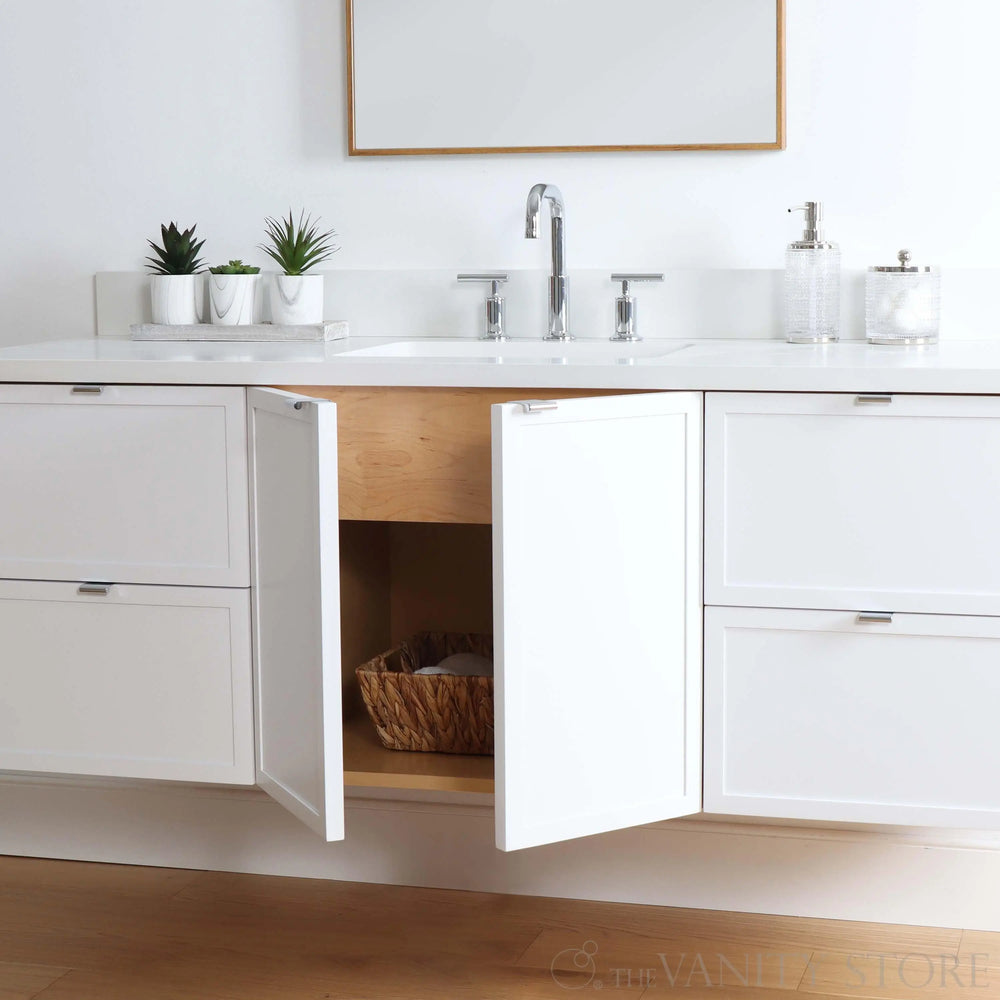 
                  
                    Cape Breton 60" Wall Mount Satin White Bathroom Vanity
                  
                