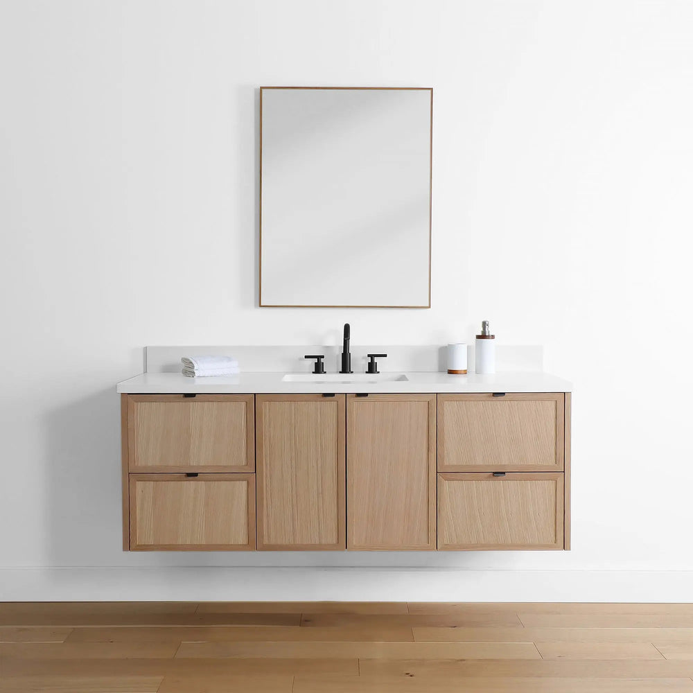 
                  
                    Cape Breton 60", Teodor® Wall Mount White Oak Vanity Teodor Bathroom VanityCanada
                  
                