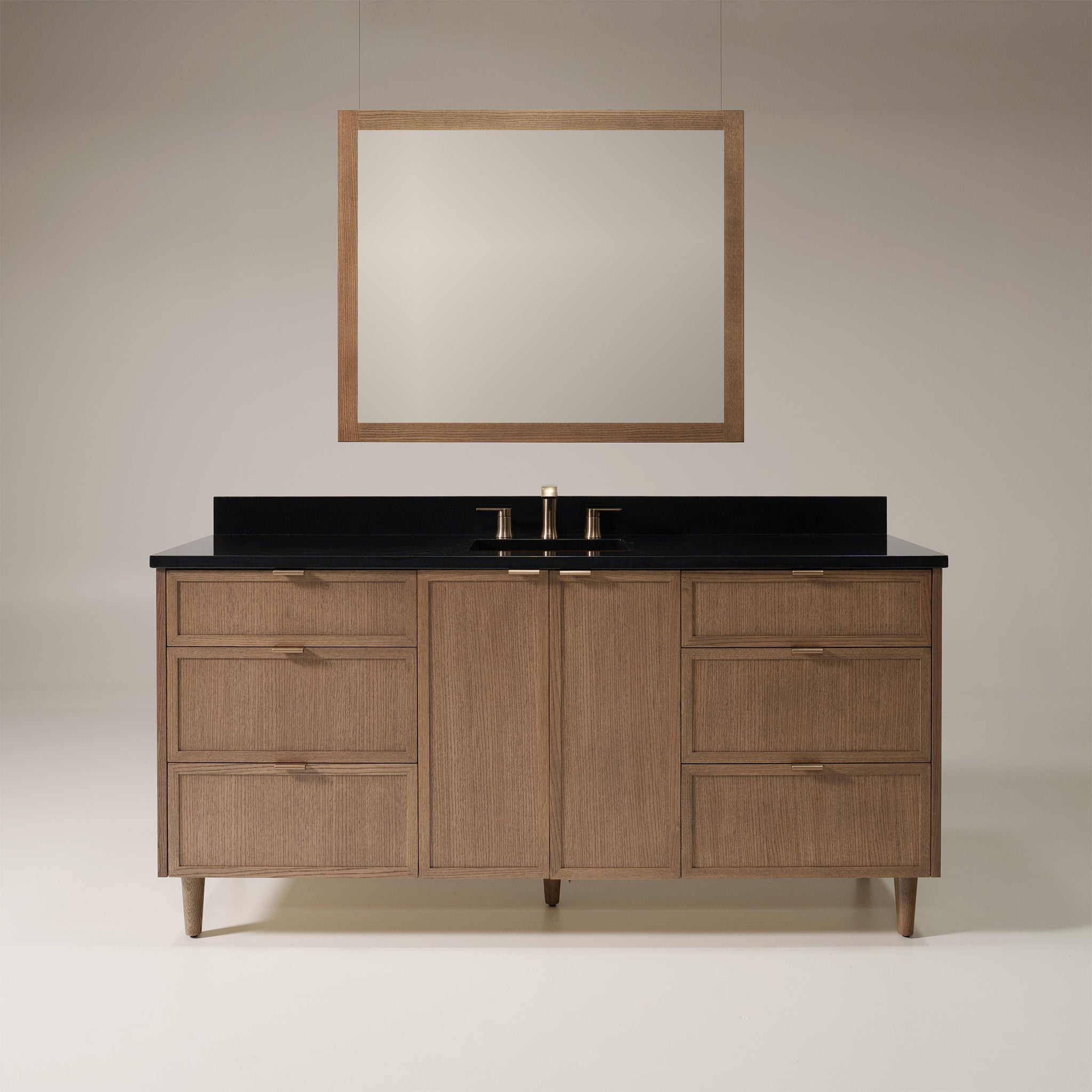 Cape Breton SLIM 72" Mid Century Oak Bathroom Vanity Teodor Bathroom Vanity Canada