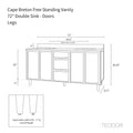 
                  
                    Cape Breton 72", Teodor® Blackened Oak Vanity, Double Sink Teodor Bathroom VanityCanada
                  
                