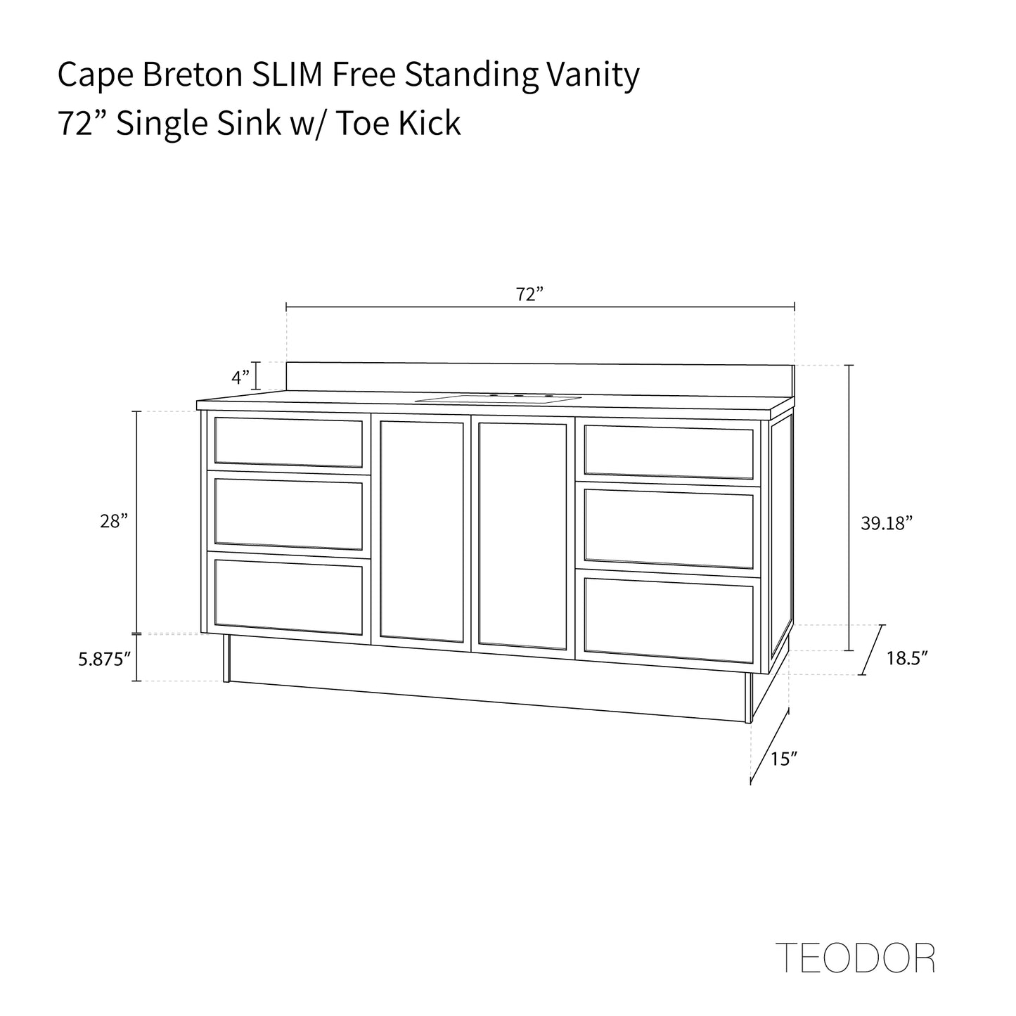 
                  
                    Cape Breton SLIM 72" White Oak Bathroom Vanity
                  
                