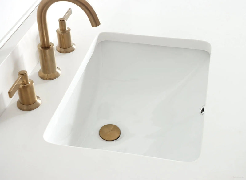 Cape Breton 72" Satin White Bathroom Vanity, Double Sink