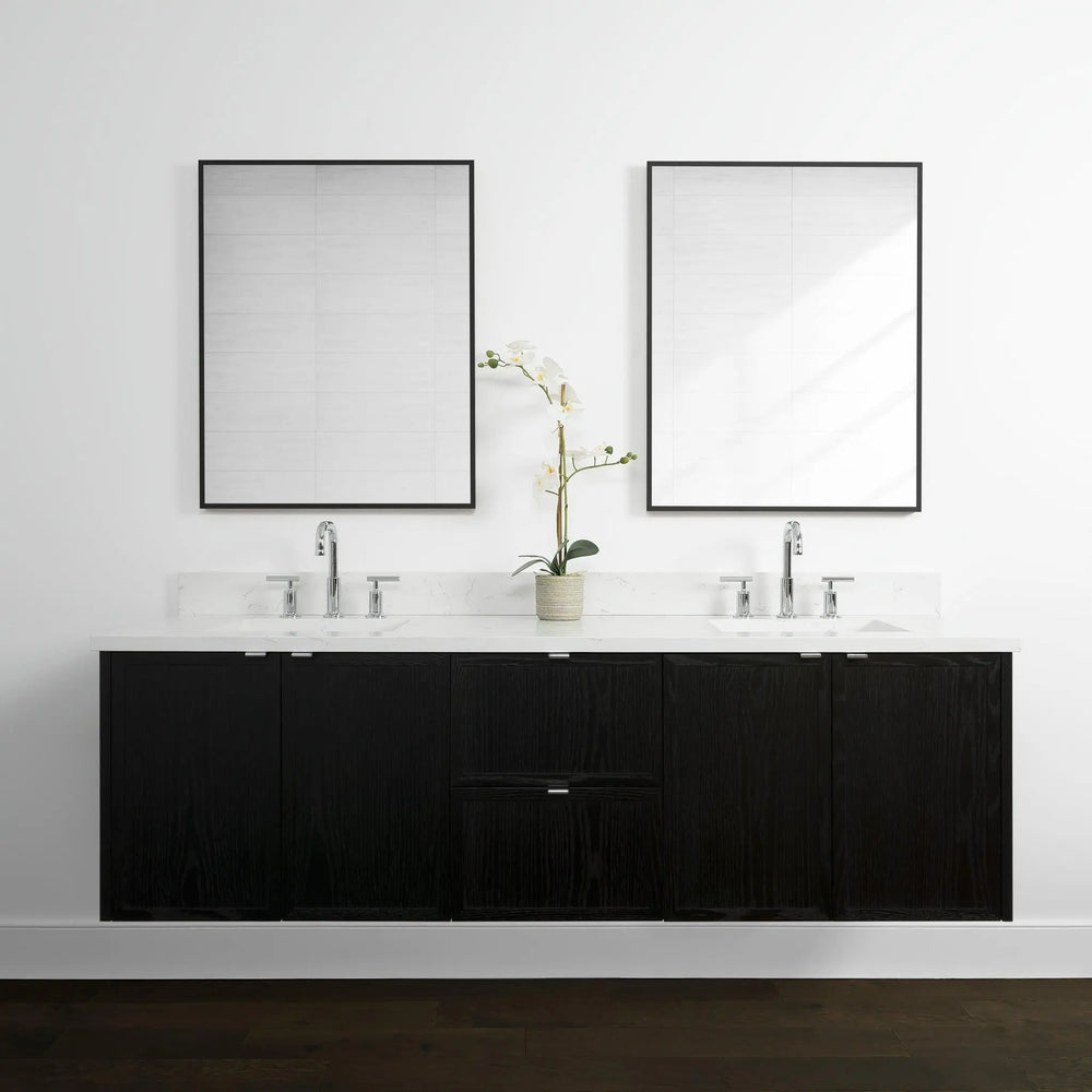 
                  
                    Cape Breton 72", Teodor® Wall Mount Blackened Oak Vanity, Double Sink Teodor Bathroom VanityCanada
                  
                