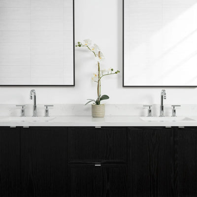 Cape Breton 72", Teodor® Wall Mount Blackened Oak Vanity, Double Sink Teodor Bathroom VanityCanada