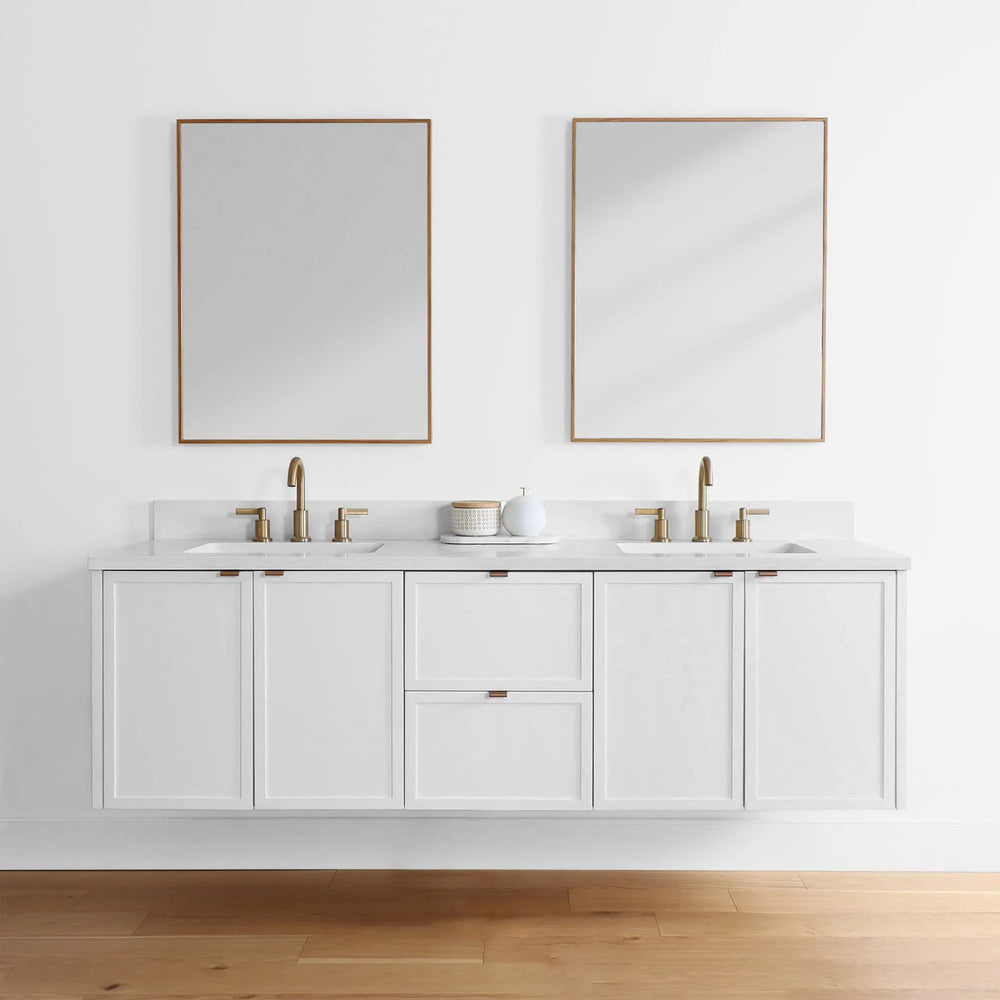
                  
                    Cape Breton 72", Teodor® Wall Mount Satin White Vanity, Double Sink Teodor Bathroom VanityCanada
                  
                