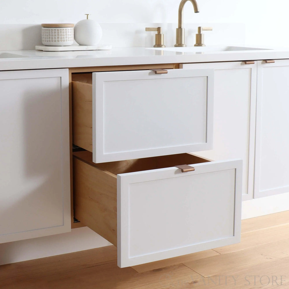 
                  
                    Cape Breton 72" Wall Mount Satin White Bathroom Vanity, Double Sink
                  
                
