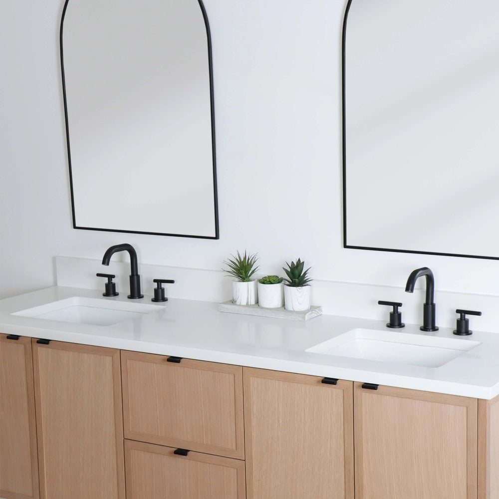 
                  
                    Cape Breton 72" Wall Mount White Oak Bathroom Vanity, Double Sink
                  
                