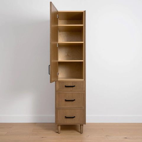 Cape Breton, Teodor® Mid Century Oak Linen Cabinet Teodor Bathroom VanityCanada