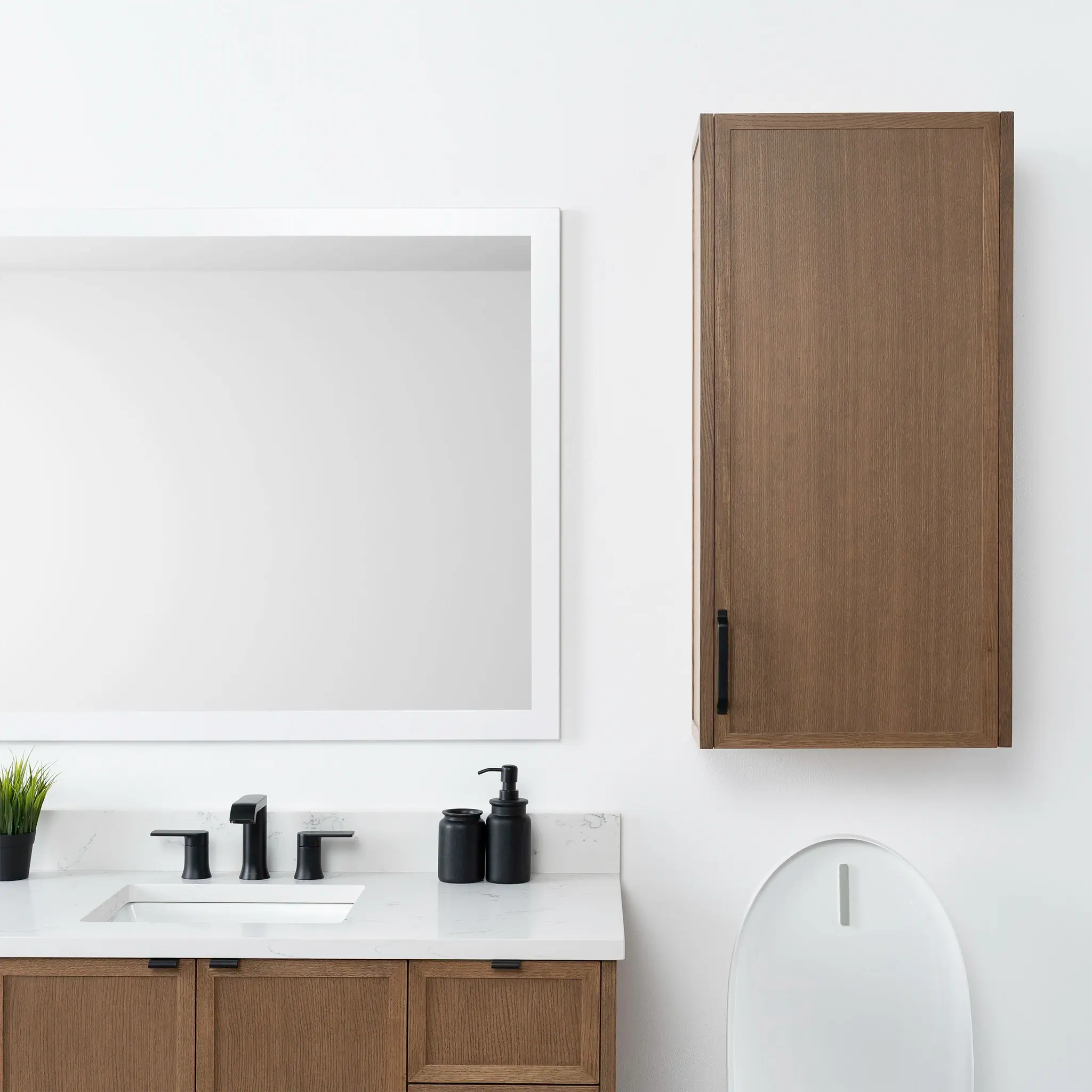 Cape Breton, Teodor® Mid Century Oak Wall Cabinet Teodor Bathroom VanityCanada