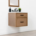 
                  
                    Cape Breton SLIM 24" Wall Mount Mid Century Oak Bathroom Vanity - All Drawers Teodor Bathroom Vanity Canada
                  
                