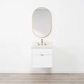 
                  
                    Cape Breton SLIM 24" Wall Mount Satin White Bathroom Vanity - All Drawers Teodor Bathroom Vanity Canada
                  
                