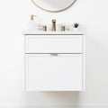 
                  
                    Cape Breton SLIM 24" Wall Mount Satin White Bathroom Vanity - All Drawers Teodor Bathroom Vanity Canada
                  
                