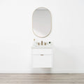 
                  
                    Cape Breton SLIM 24" Wall Mount Satin White Bathroom Vanity - All Drawers Teodor Bathroom Vanity Canada
                  
                
