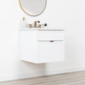 
                  
                    Cape Breton SLIM 24" Wall Mount Satin White Bathroom Vanity - All Drawers Teodor Bathroom Vanity Canada
                  
                