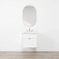
                  
                    Cape Breton SLIM 24" Wall Mount Satin White Bathroom Vanity - All Drawers Teodor Bathroom Vanity Canada
                  
                