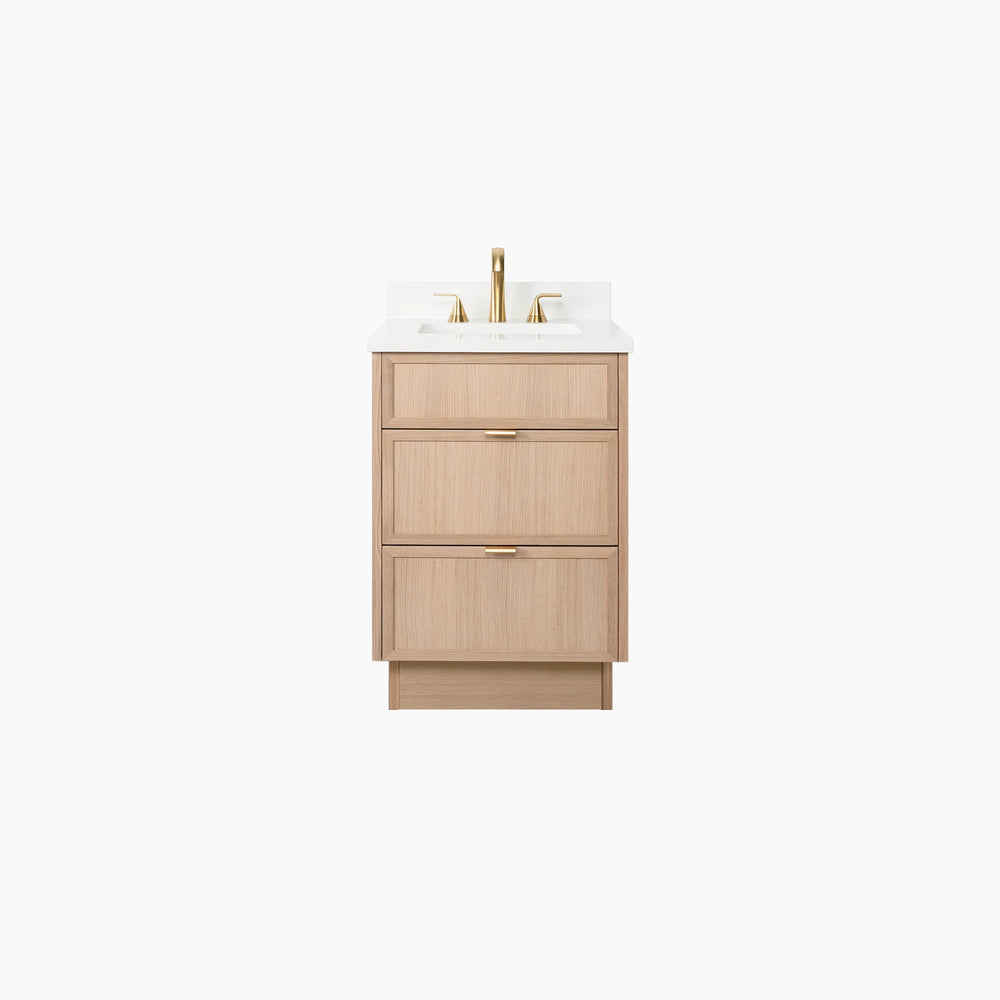 
                  
                    Cape Breton 24" White Oak Bathroom Vanity - All Drawers
                  
                