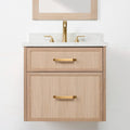 
                  
                    Cape Breton SLIM 24" Wall Mount White Oak Bathroom Vanity - All Drawers Teodor Bathroom Vanity Canada
                  
                